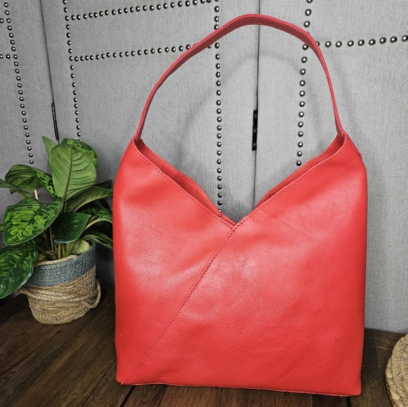 Portland Leather Handbags - Portland Leather Goods Oversized Naomi Poppy Red